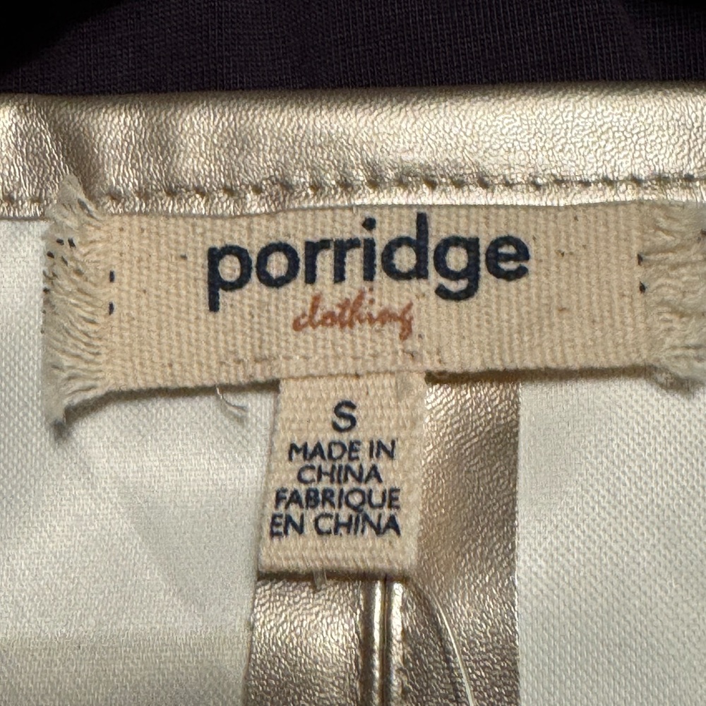 Anthropologie Porridge metallic Gold Short Sleeve Top - Picture 4 of 6